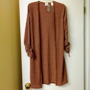 Womans long open cardigan